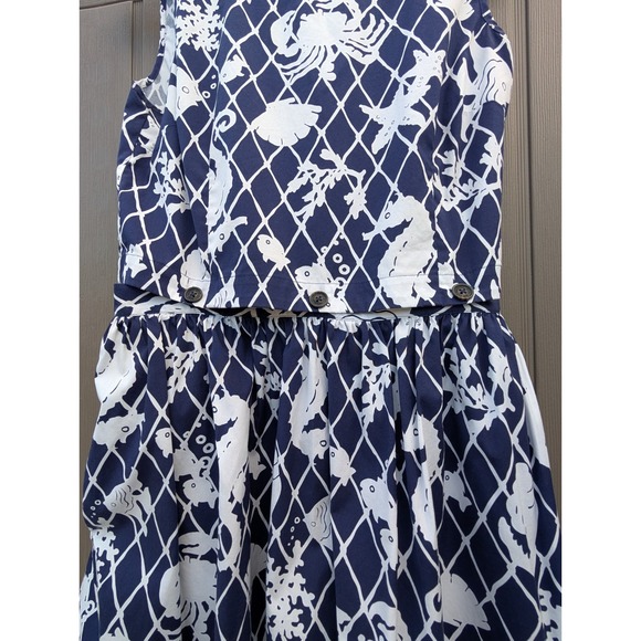 Brooks Brothers Women Navy Nautical Convertible Sleeveless Dress Size 4 - Picture 3 of 14